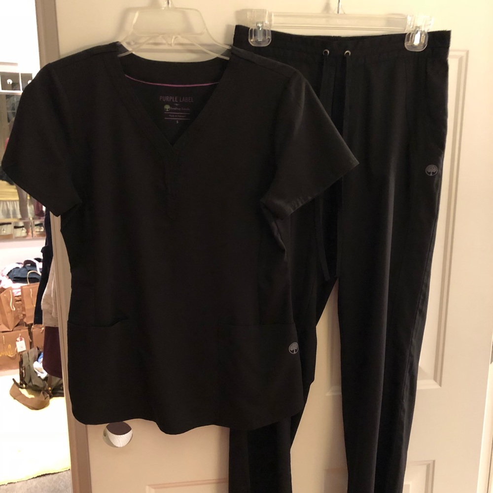 Black Scrubs - Purple Label by Healing Hands